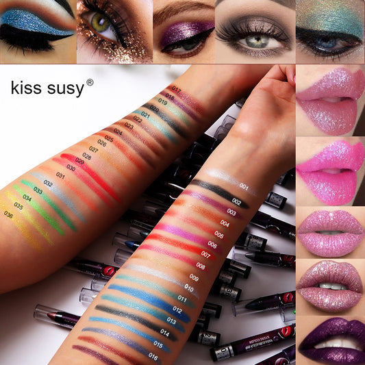 36-color eyeshadow and lip pencil